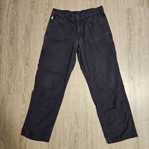 Carhartt 36x32 Dark Navy Original Fit Fire Resistant Work Pants